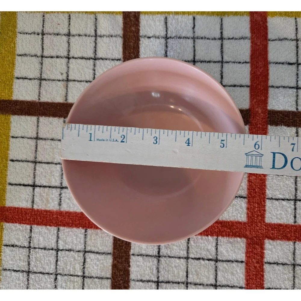 Vintage Prolon Florence Melamine Bowls Set of 4 Pink Mid Century Modern 6 Inch